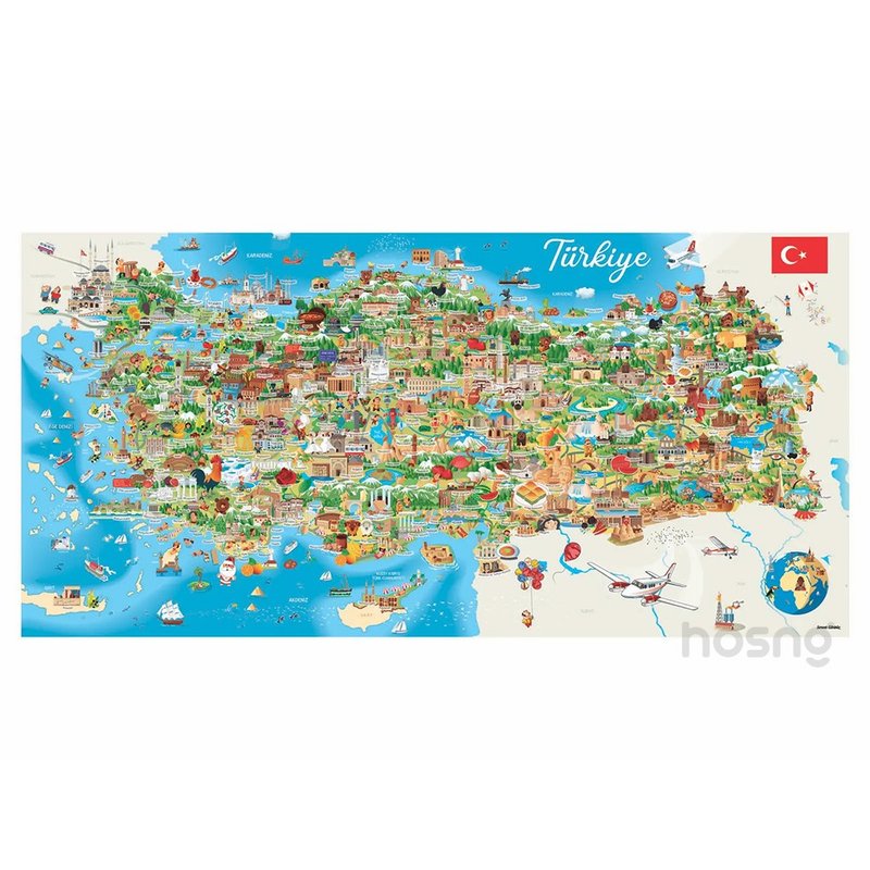 Map of TURKEY/Puzzle - เกมปริศนา - กระดาษ 