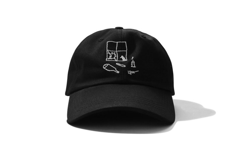 VANDAL X AutoChrist最後の曲がったキャップ - 帽子 - コットン・麻 ブラック