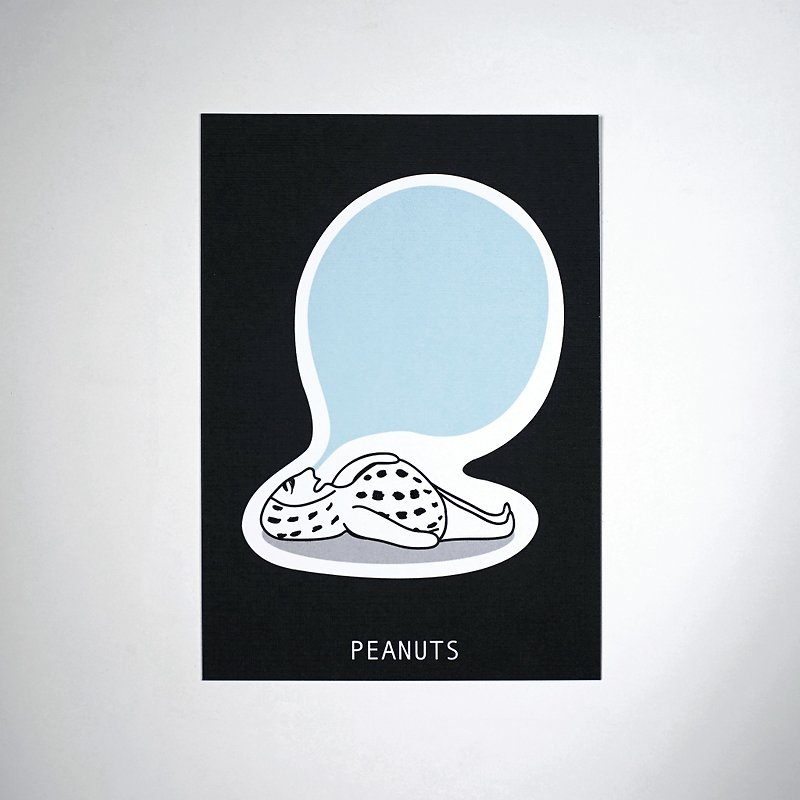 Snoring Peanuts Postcard - Cards & Postcards - Paper Black