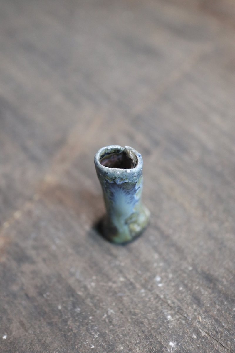 柴燒迷你花器 - 茶壺/茶杯/茶具 - 陶 灰色