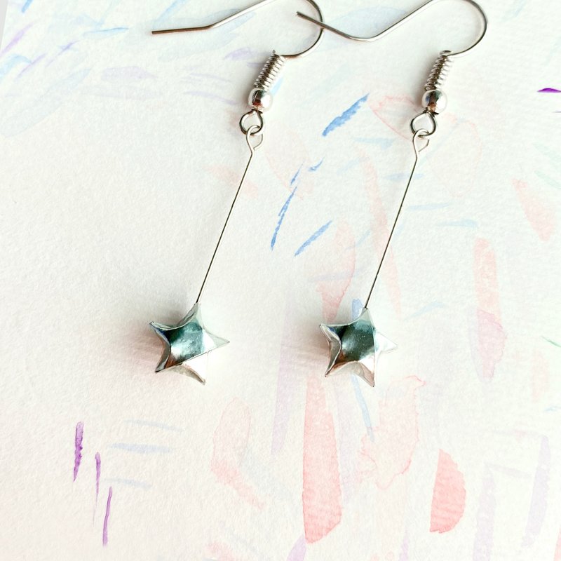 Shooting Star Earrings/ Ear Clips (Silver) - Earrings & Clip-ons - Other Metals Silver