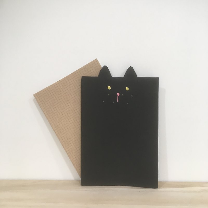Cat book - Book Covers - Cotton & Hemp Black