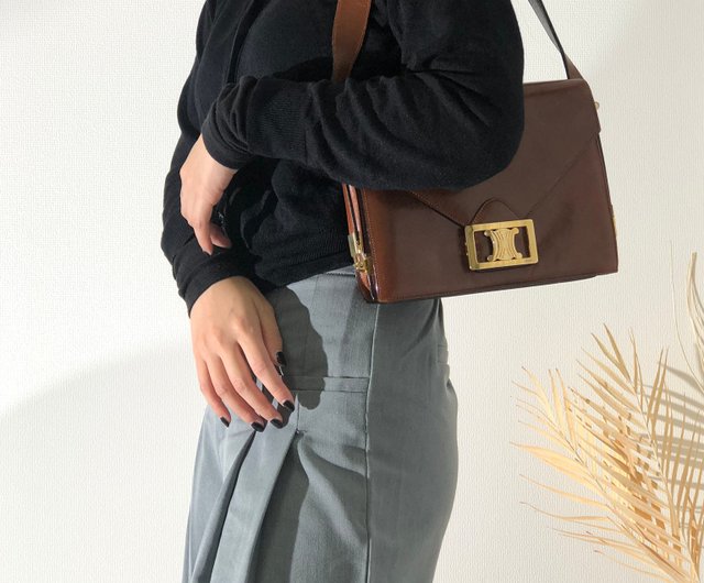 日本直送 名牌中古包 】CELINE セリーヌ トリオンフ レザー