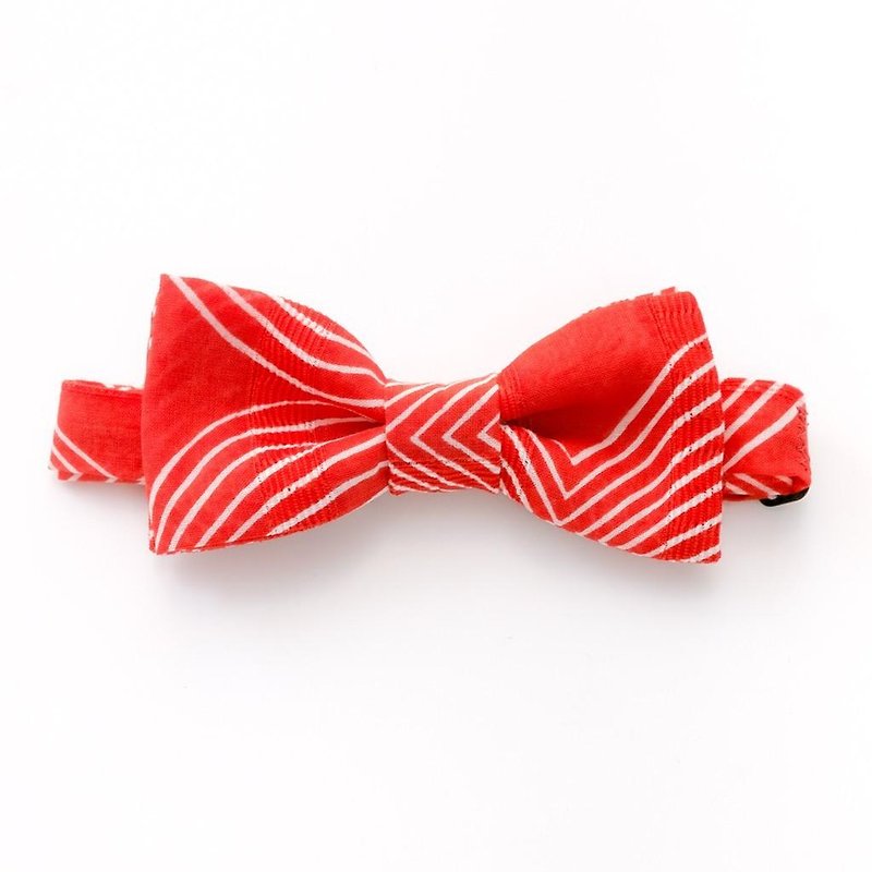 60's STYLE BOW TIE - T 恤 - 棉．麻 紅色