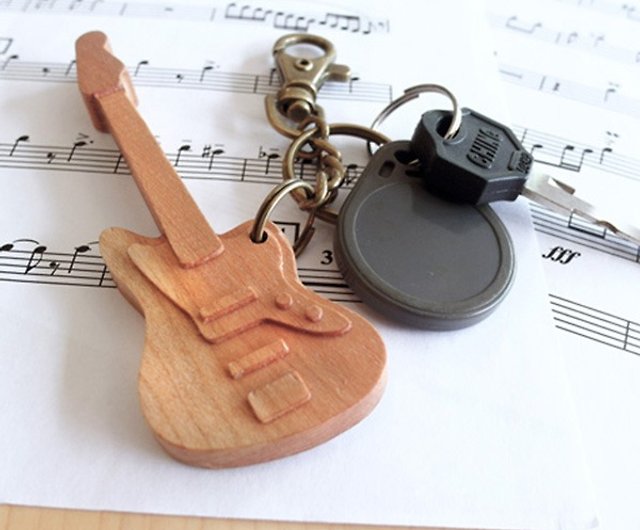 Graphics and More Baritone Musical Instrument Music Brass Band Wood Wooden Rectangle Key Chain 