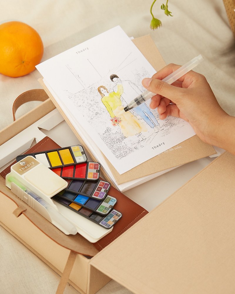 Theory Paint : Customized coloring book gift set with portable water colors - 相簿/相本 - 紙 