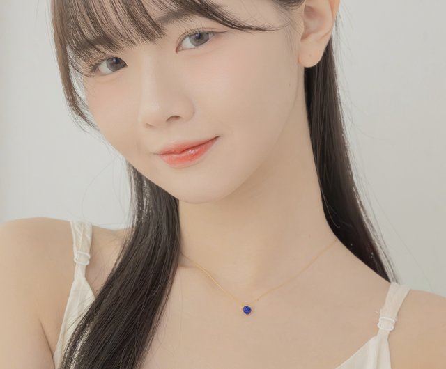 魚座の石】韓国製アクアマリン天然石ネックレス - ショップ EM