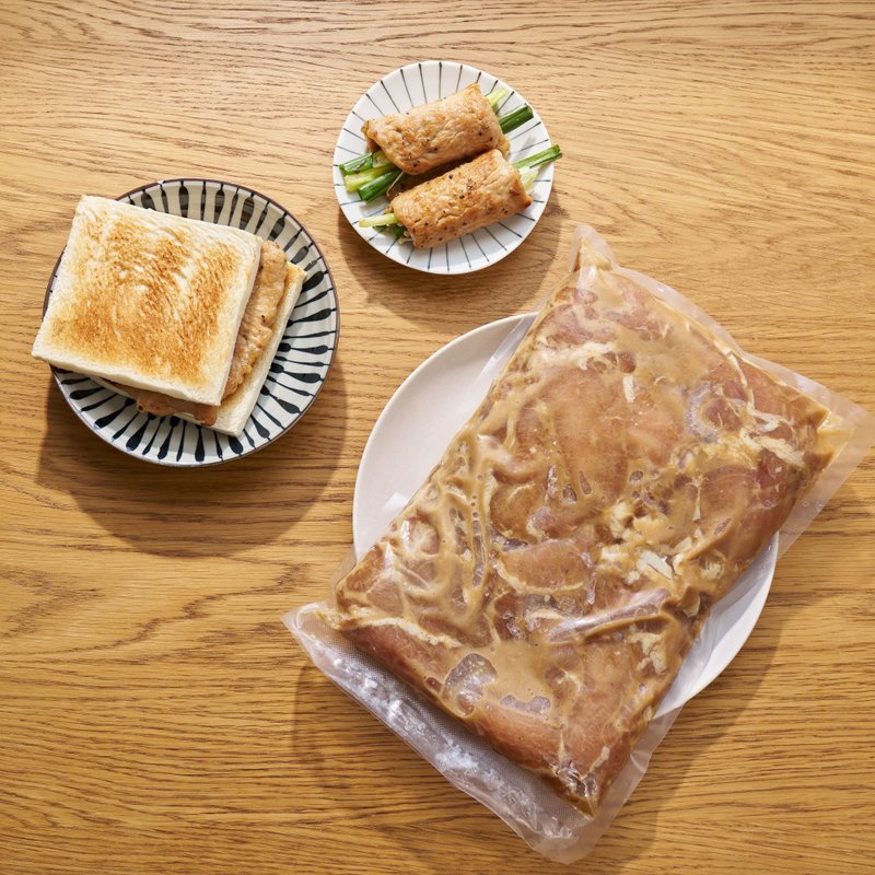 四食五号早餐店 煎煮炒炸皆適宜的里肌豬排肉 肉蛋吐司 - 料理包/調理包 - 其他材質 