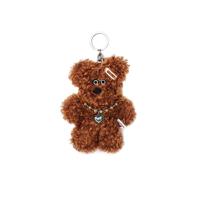 PAPA.GO.PAPA Piz Poodle Puppy Doll Key Ring/Charm(Mocha) - 鑰匙圈/鑰匙包 - 聚酯纖維 咖啡色