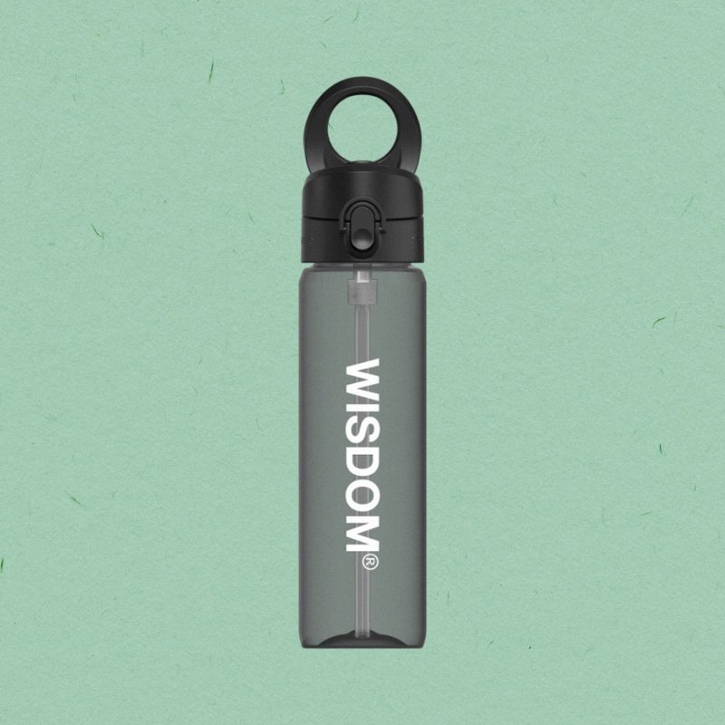 AquaStand Magnetic Water Bottle-Tritan800ml (with straw)|WISDOM/WISDOM - Phone Stands & Dust Plugs - Plastic Black