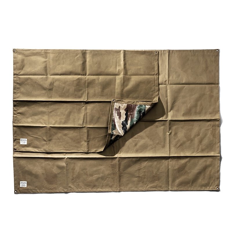 LAMINATED FABRIC MAT Small/Large industrial wind cotton mat S / L - Camping Gear & Picnic Sets - Waterproof Material Khaki