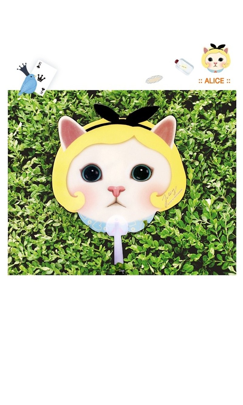 Jetoy, sweet cat second generation swinging fan _Alice J1106105 - อื่นๆ - พลาสติก สีเหลือง