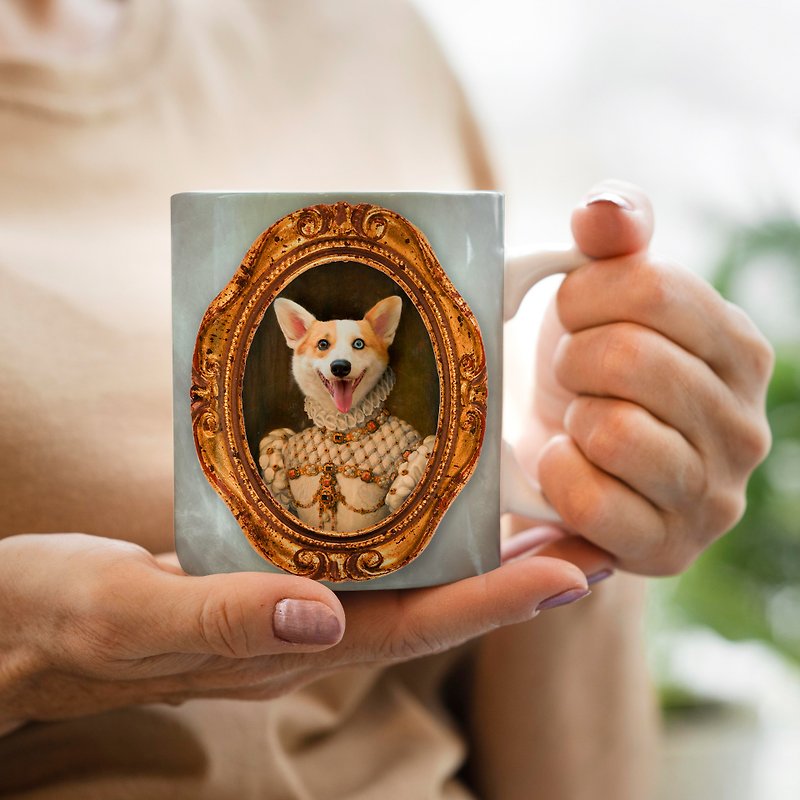 【客製化禮物】寵物肖像照咖啡杯 / 寵物ART克杯 / 寵物咖啡杯 - 咖啡杯 - 瓷 