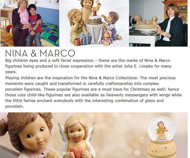 ドイツ ゲーベル 祝福の月 クリスタル エンジェル セラミック像 手作り