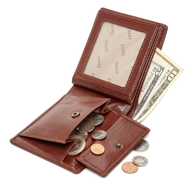 [New Year Good Luck Wallet] Genuine Leather Men's Short Clip/Extended Coin Bag/Boys Wallet/Wallet - Wallets - Genuine Leather 