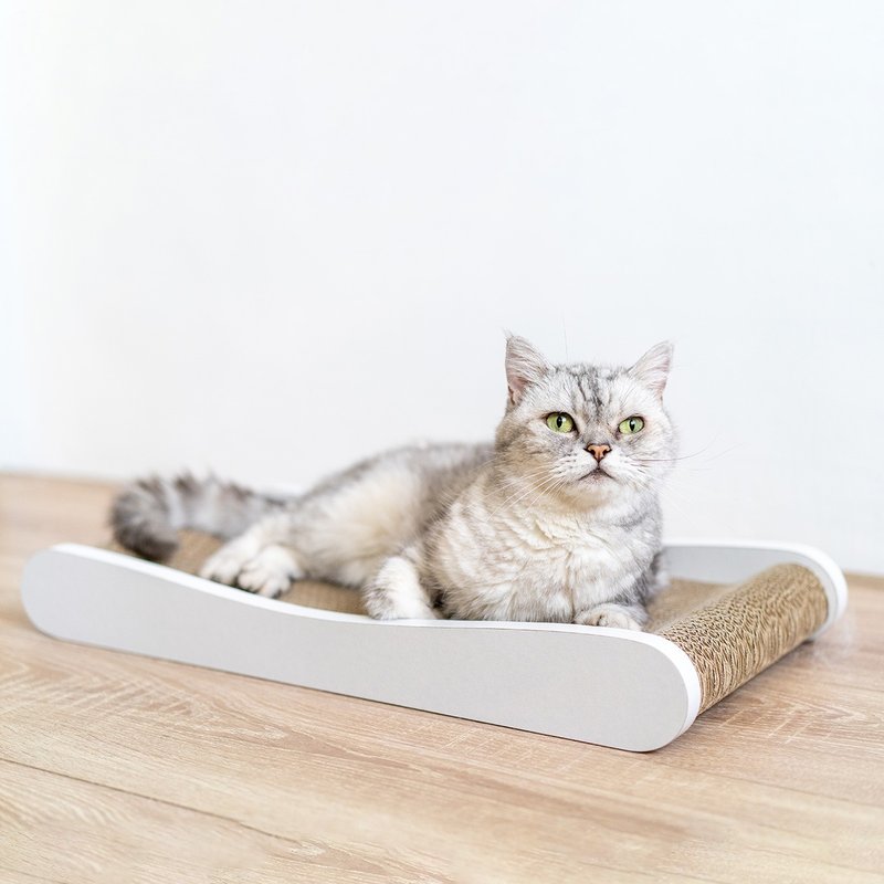 [Angejia] Lalan Cat Bed - Fresh White (Free Natural Wood Polygonum) - อุปกรณ์แมว - กระดาษ ขาว