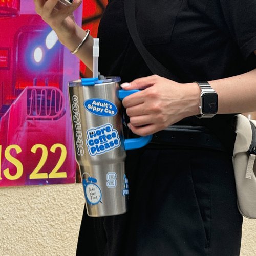 Stan&Co Stan&Co 不鏽鋼吸管保溫杯900ml 保冷杯 大容量隨手杯 環保杯