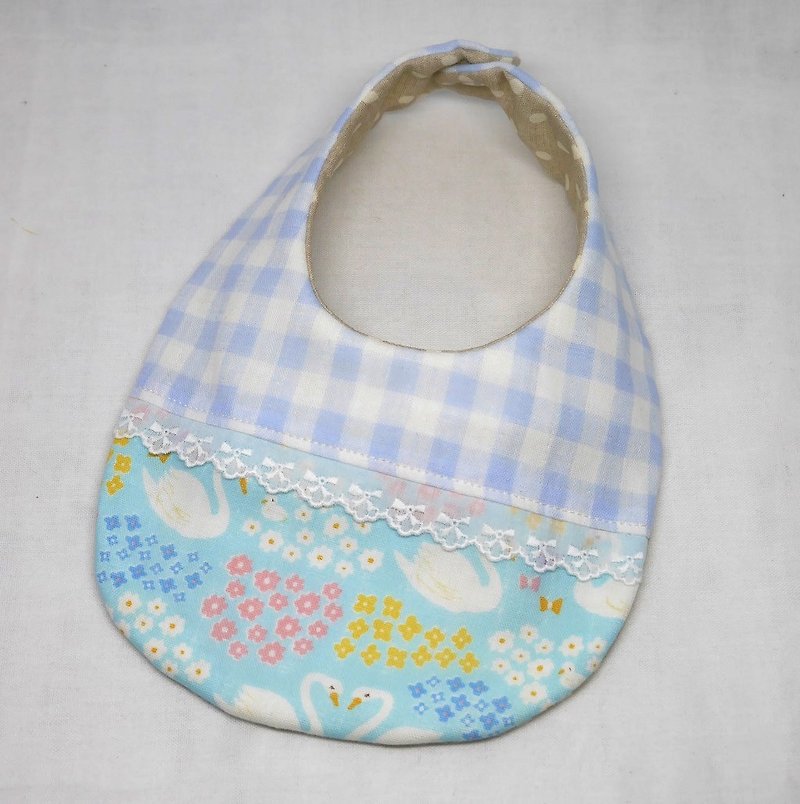 Japanese Handmade 8-layer-gauze Baby Bib - 圍兜/口水巾 - 紙 藍色