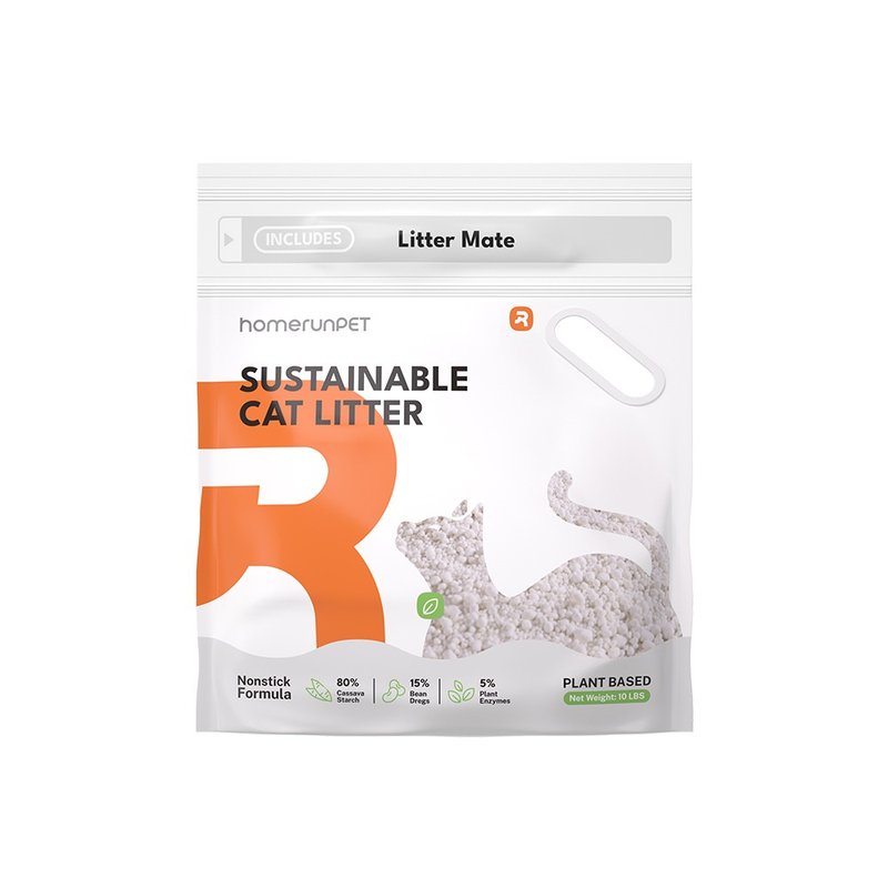 [Homerunpet] 1+1 cassava cat litter plant deodorizing low dust 4.5kg - กระบะทรายแมว - วัสดุอีโค 