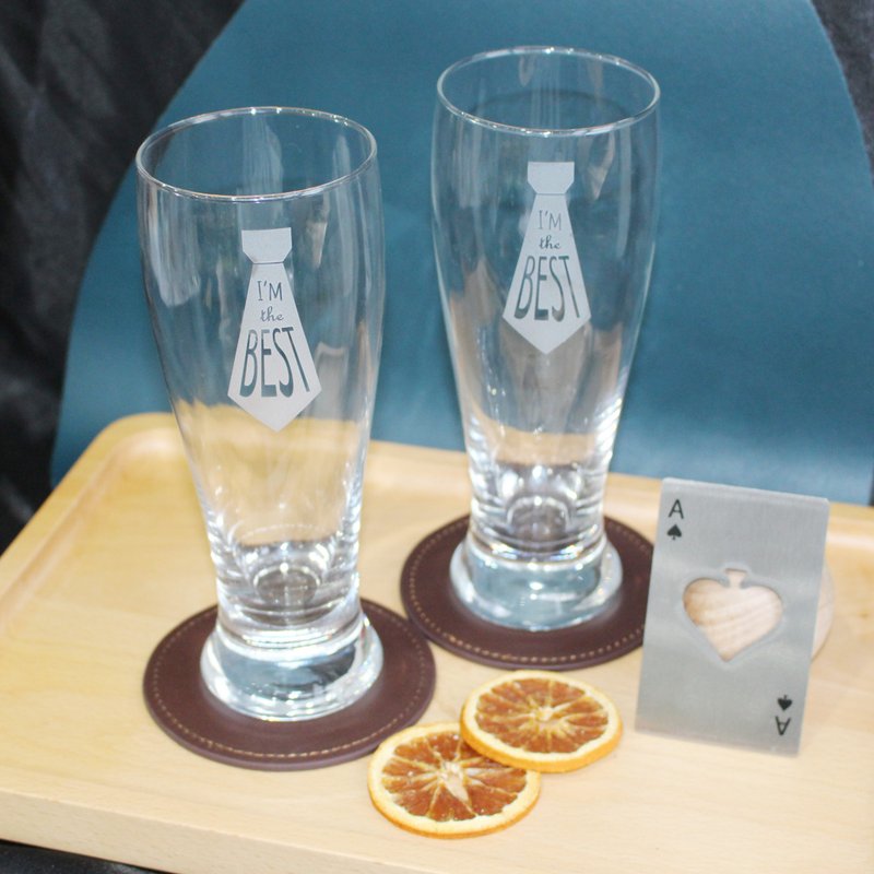 Text Art |禮物—訂製創意精釀啤酒杯套裝|文字雕刻 - 酒杯/酒器 - 玻璃 