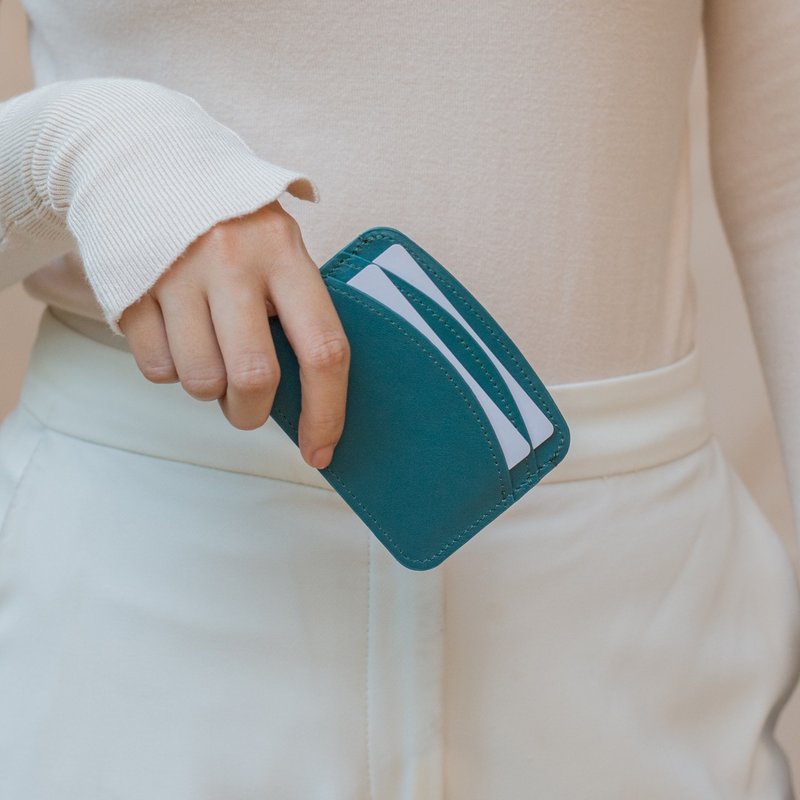 ARCH 2.0 card holder in Ocean blue - 錢包/皮夾/長短夾 - 真皮 藍色