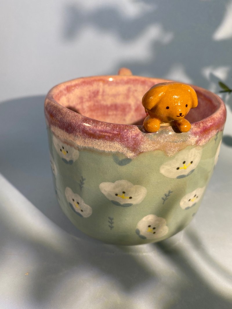 Handmade ceramic cup - 咖啡杯/馬克杯 - 陶 藍色