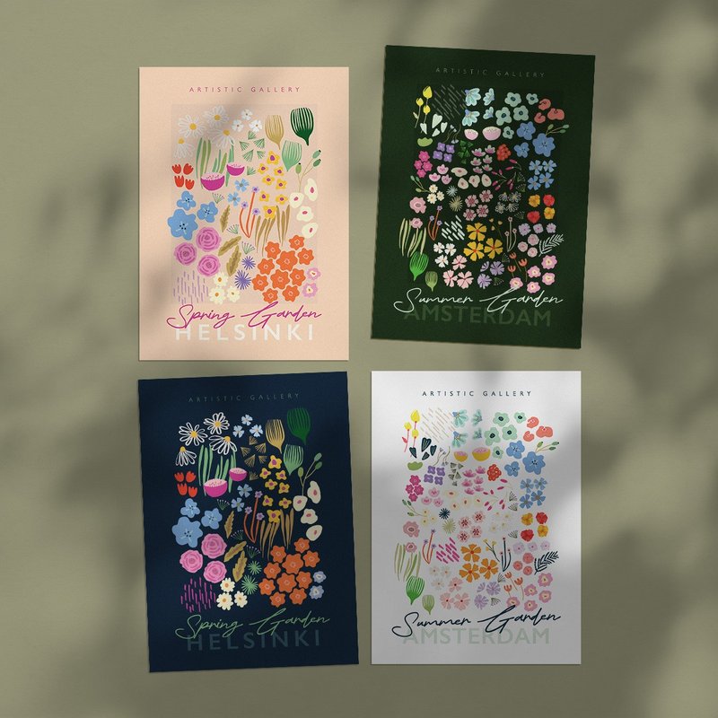 Seasonal Garden - 季節花園海報 掛畫 居家布置 - 電子似顏繪/繪畫/插畫 - 其他材質 
