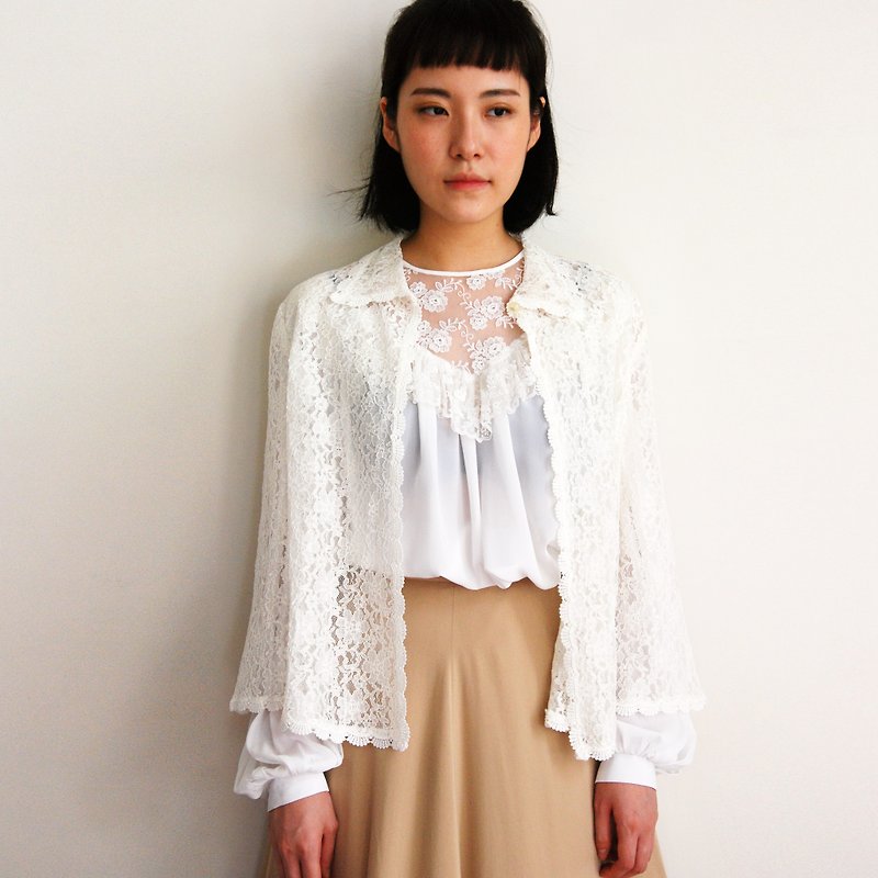 Pumpkin Vintage. Ancient and transparent skin lace blouse - Overalls & Jumpsuits - Other Materials 