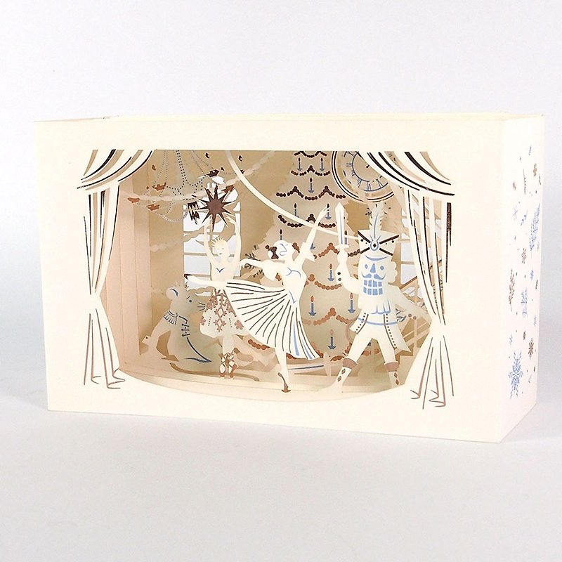Nutcracker on the stage【Up With Paper Luxe-3D Card】 - การ์ด/โปสการ์ด - กระดาษ ขาว