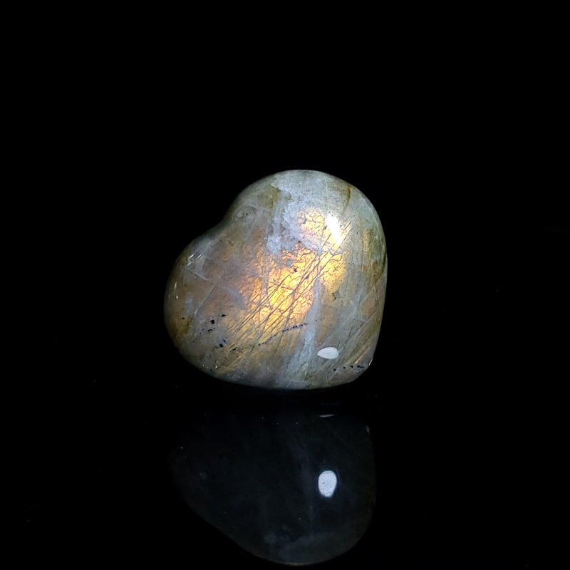 【心型拉長石】 - 211 - 其他 - 石頭 黑色