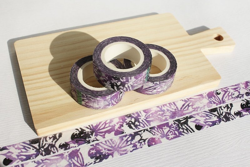 Purple's Butterfly Dancing&Planet - Washi Tape - Paper Purple