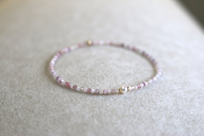 Bracelet Pink Tourmaline Pink Opal Pearl - Care - - Bracelets - Gemstone Pink