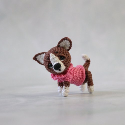 Miniature crocheted puppy Chihuahua. Dollhouse miniature. - Shop  Microtoysby Kids' Toys - Pinkoi