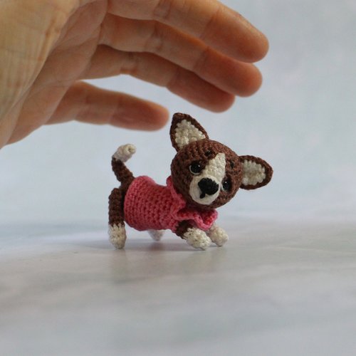 Miniature crocheted puppy Chihuahua. Dollhouse miniature. - Shop  Microtoysby Kids' Toys - Pinkoi