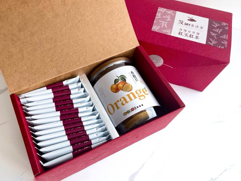 漫Day生活茶 阿薩姆紅茶袋茶包+果乾 禮盒附贈手提袋 日月潭紅茶 - 茶葉/茶包/水果茶 - 其他材質 