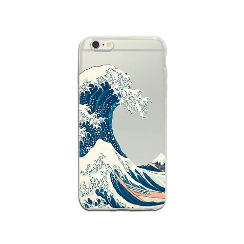 ModCases Clear iPhone case clear Samsung Galaxy case Kanagawa Wave 1822