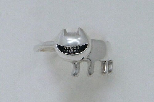 smile_mammy smile cat ring ( s_m-R.36 ) 微笑 貓 猫 銀 環 戒指 指环 jewelry sterling silver