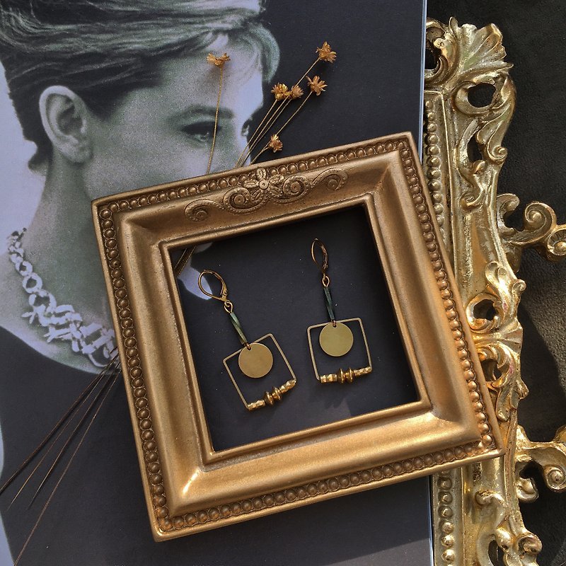 Baojia Conti Brass Earrings - Earrings & Clip-ons - Copper & Brass Gold