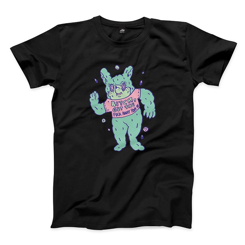 Scorpion Rolling Rabbit - Black - Neutral T-shirt - เสื้อยืดผู้ชาย - ผ้าฝ้าย/ผ้าลินิน สีดำ