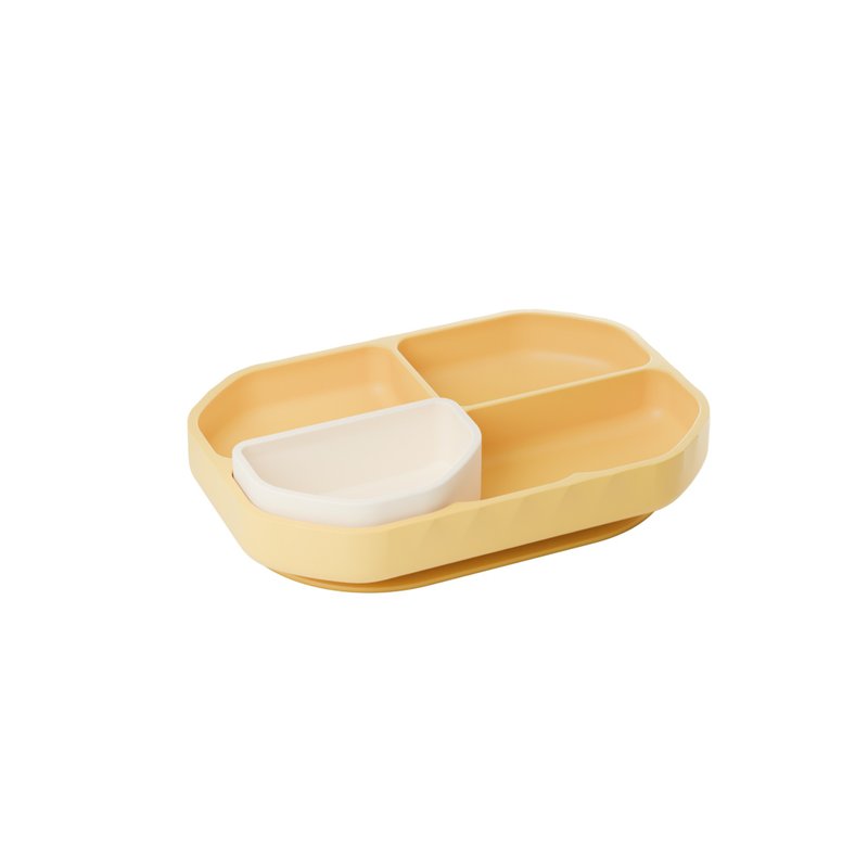 2angelsシリコン加点ダイヤモンド吸盤プレート - キッズ食器 - シリコン イエロー