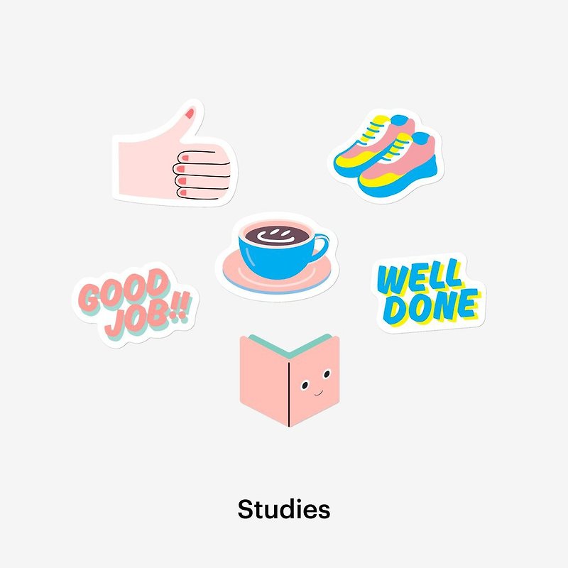 Studies Sticker Pack - สติกเกอร์ - กระดาษ หลากหลายสี