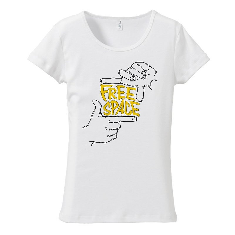 Women's T-shirt / Space Shuttle - เสื้อยืดผู้หญิง - ผ้าฝ้าย/ผ้าลินิน ขาว