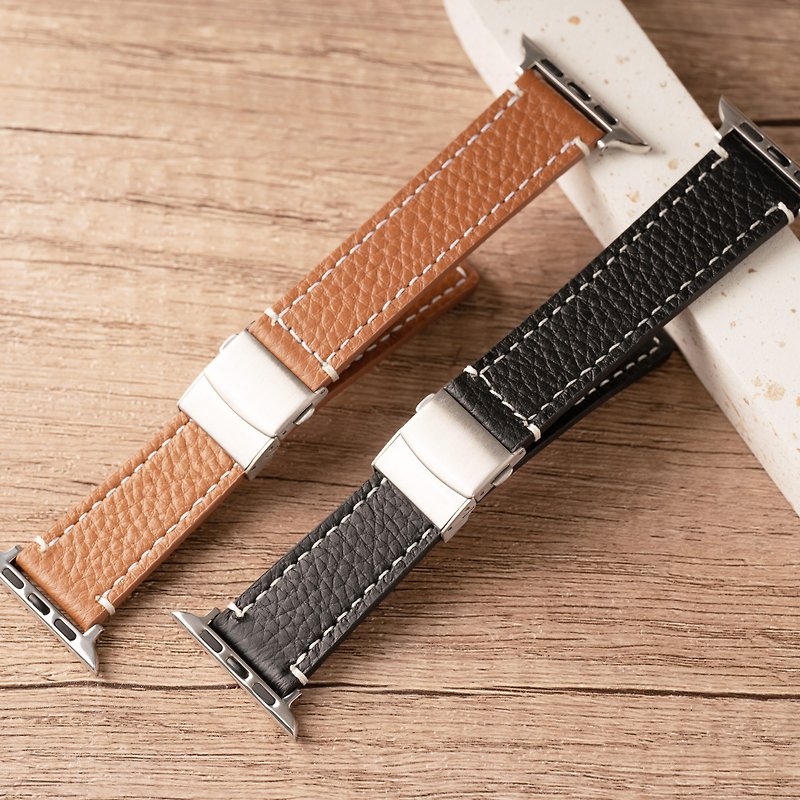 Apple watch - Pebble Waist Leather Buckle Strap - Watchbands - Genuine Leather 