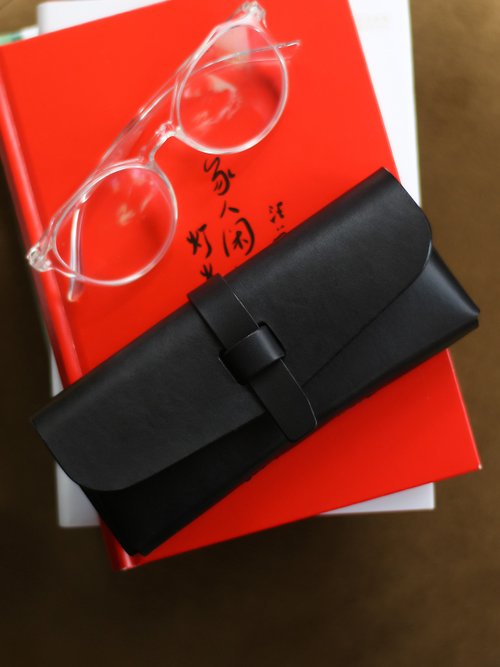 葉愛生活手工皮具 頭層真皮牛皮眼鏡盒眼鏡袋墨鏡太陽鏡男女近視鏡老花鏡便攜收納袋