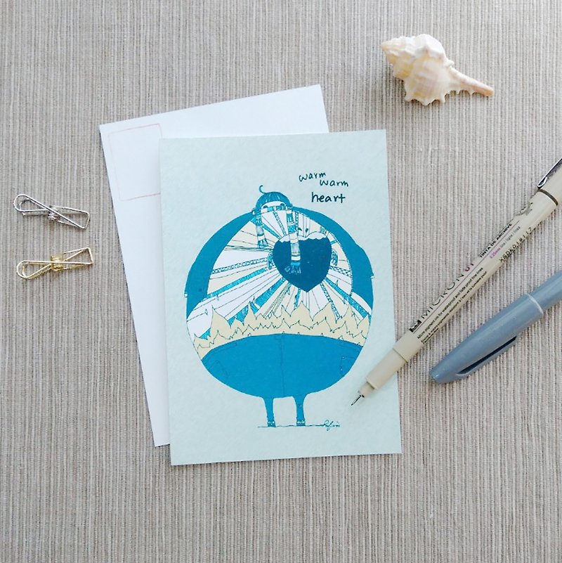 These days, heart-warming bursts-hand-painted illustration postcards, cultural and creative cards