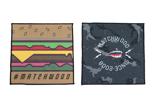 Matchwood 小方巾 萬用毛巾 車用擦拭布 小毛巾 小桌布 擺飾 漢堡 鯊魚