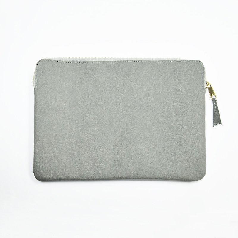 Bellagenda 10.5&quot; 平板電腦袋 客制化 烙印 雜物袋 保護套 灰色 情人節禮物 - 化妝包/收納袋 - 人造皮革 灰色