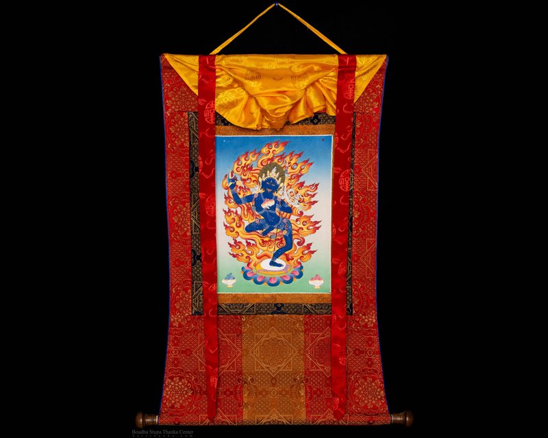 Divine Dorje Phamo Thangka Painting: Elevate Your Spiritual Decor - Wall Décor - Other Materials Multicolor