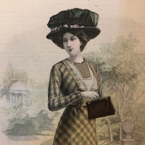 フランス　アンティーク　ファッション雑誌　1869年　年鑑本　モード　洋書 珍しいフランスの100年前のファッション雑誌LaModeIllustrée