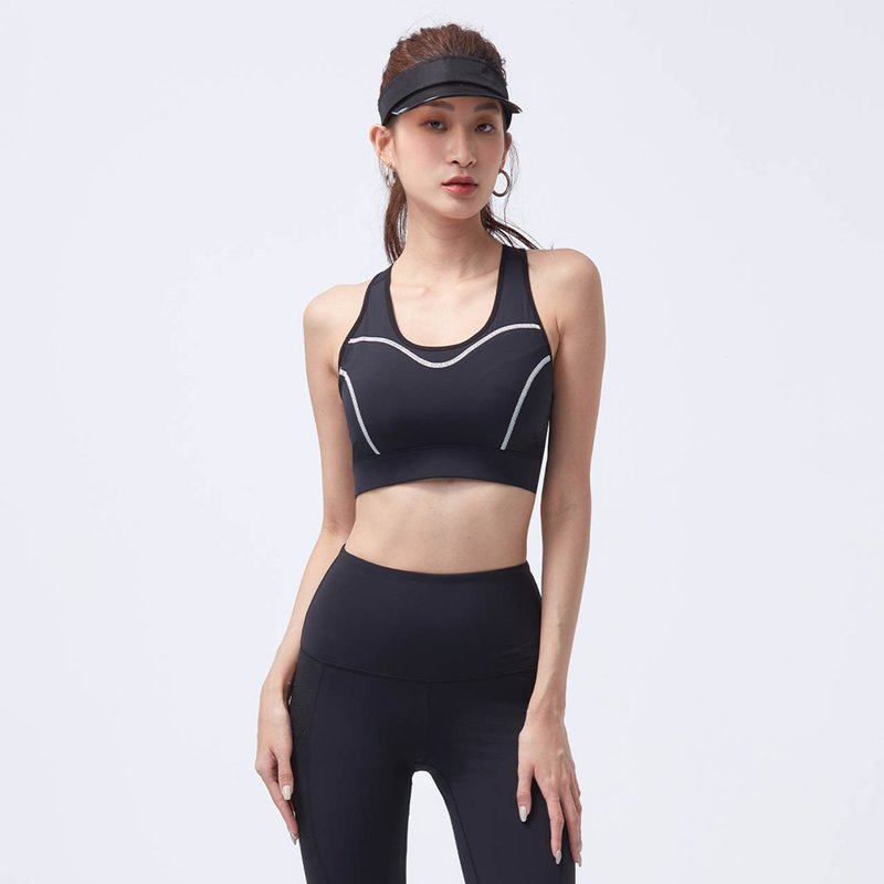 ULTRACOOL- Cool Rear Crossover Sport Bra- Anthracite Black - ชุดชั้นในผู้หญิง - ไนลอน สีดำ